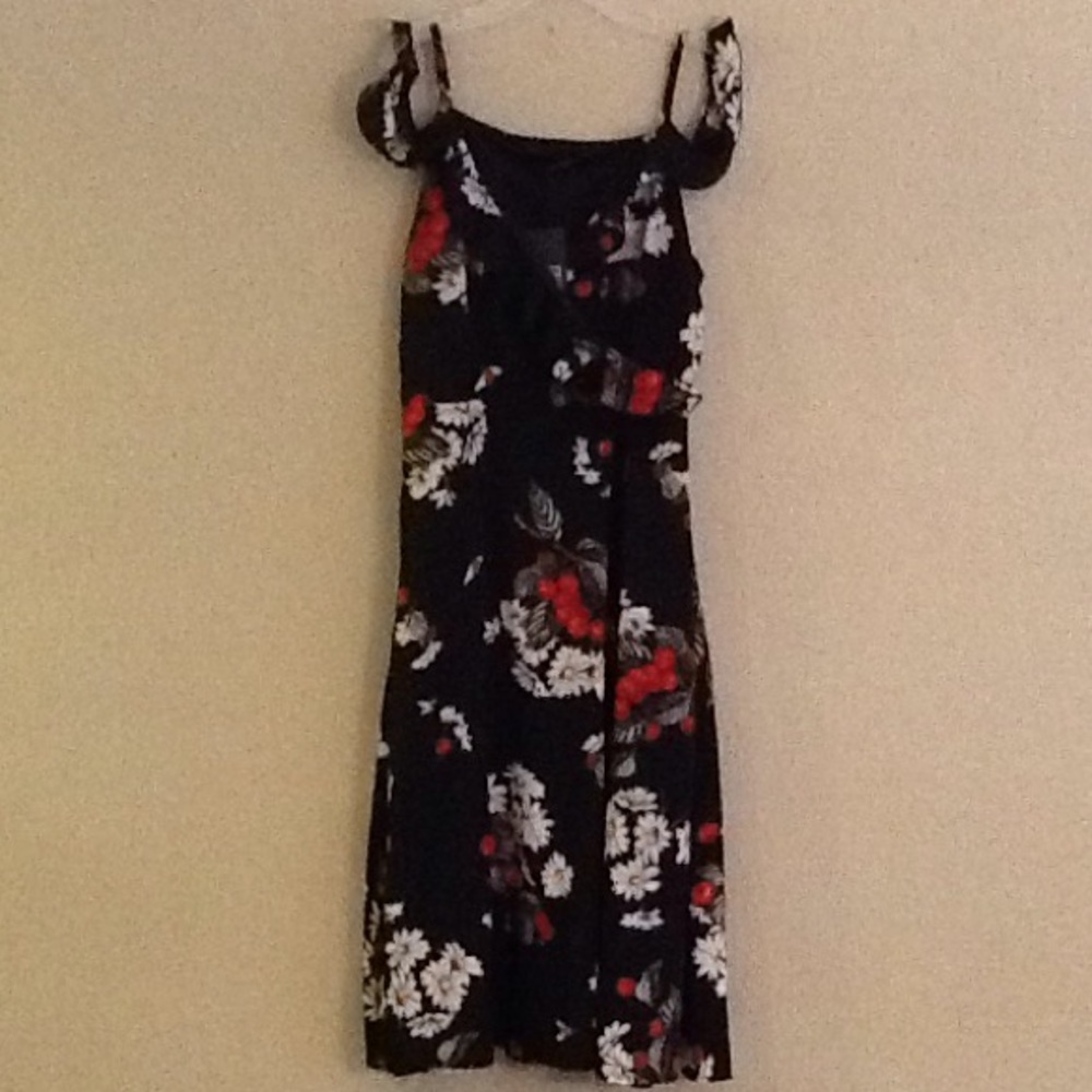 Black floral dress